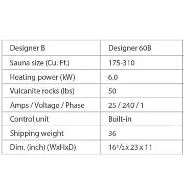 Dundalk Leisurecraft Designer B 6KW Sauna Heater with Rocks