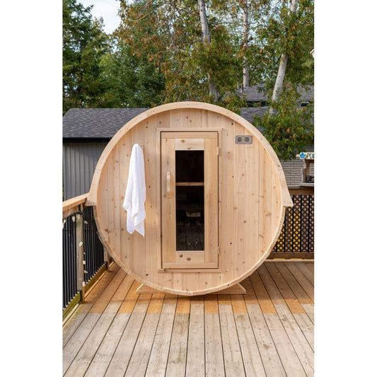 Dundalk Leisurecraft Dundalk Canadian Timber Harmony 4 Person Barrel Sauna | CTC22W