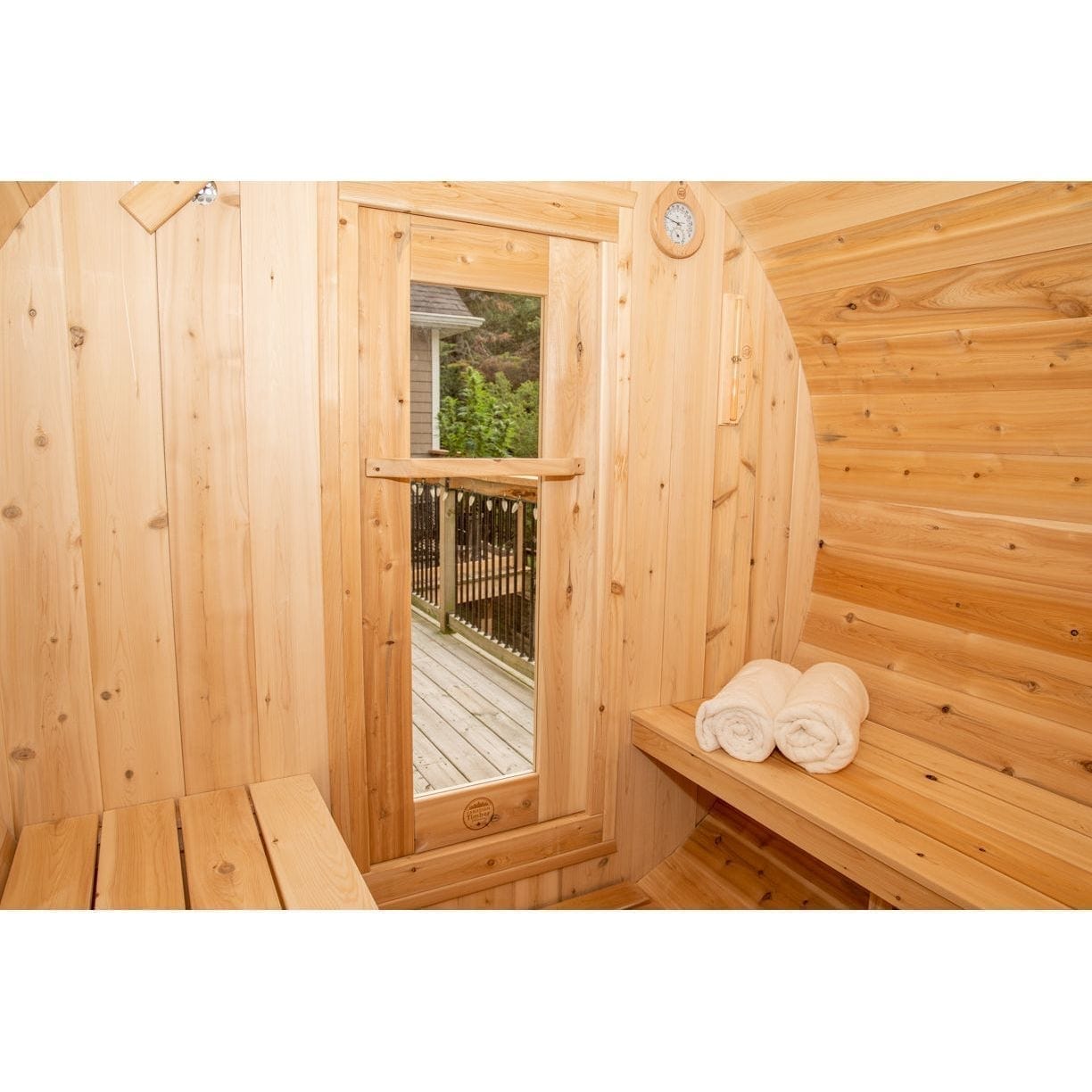 Dundalk Leisurecraft Dundalk Canadian Timber Harmony 4 Person Barrel Sauna | CTC22W