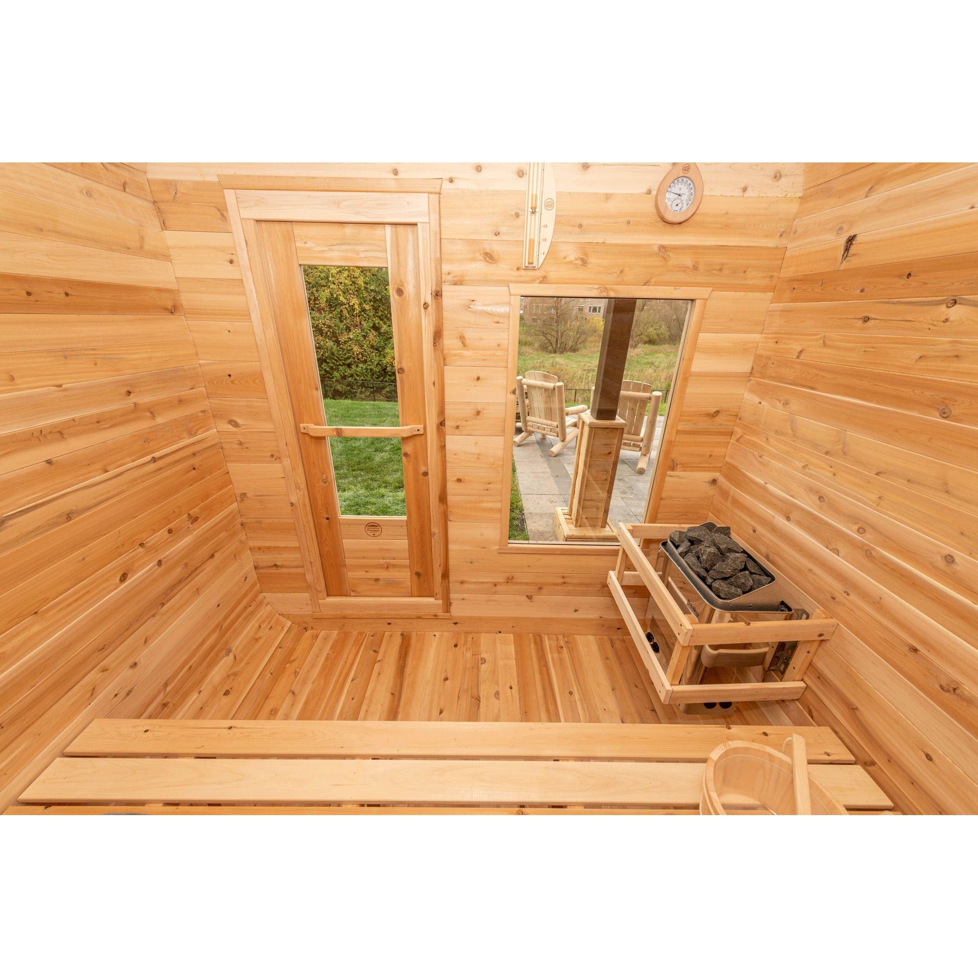 Dundalk Leisurecraft Dundalk Canadian Timber Luna 3 Person Barrel Sauna | CTC22LU