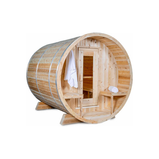 Dundalk Leisurecraft Dundalk Canadian Timber Serenity 4 Person Barrel Sauna |  CTC2245W