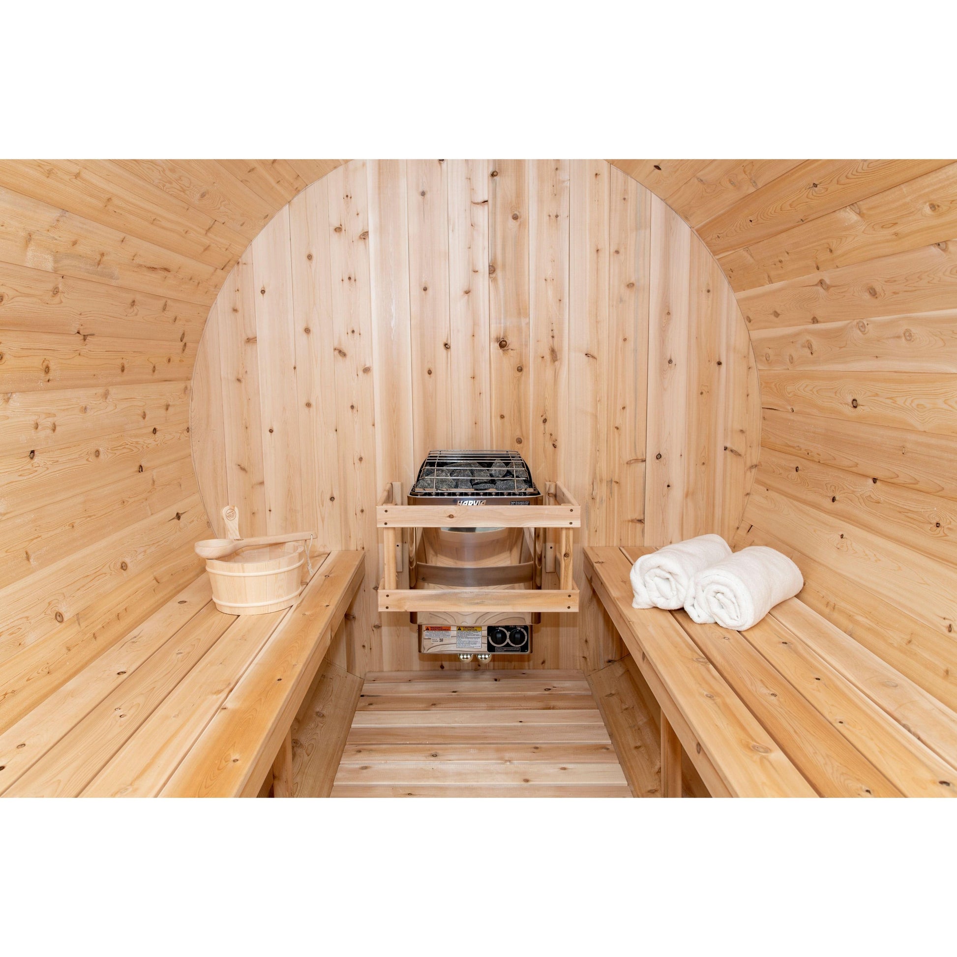 Dundalk Leisurecraft Dundalk Canadian Timber Tranquility 6 Person Barrel Sauna | CTC2345W