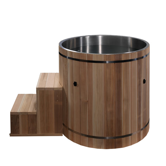 Dynamic Dynamic Cold Therapy Barrel - 304 Stainless Steel with Pacific Cedar Exterior | DCT-B-042-SSPC