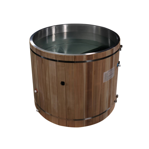 Dynamic Dynamic Cold Therapy Barrel - 316 Ultra Stainless Steel with Pacific Cedar Exterior | DCT-B-042-USSPC