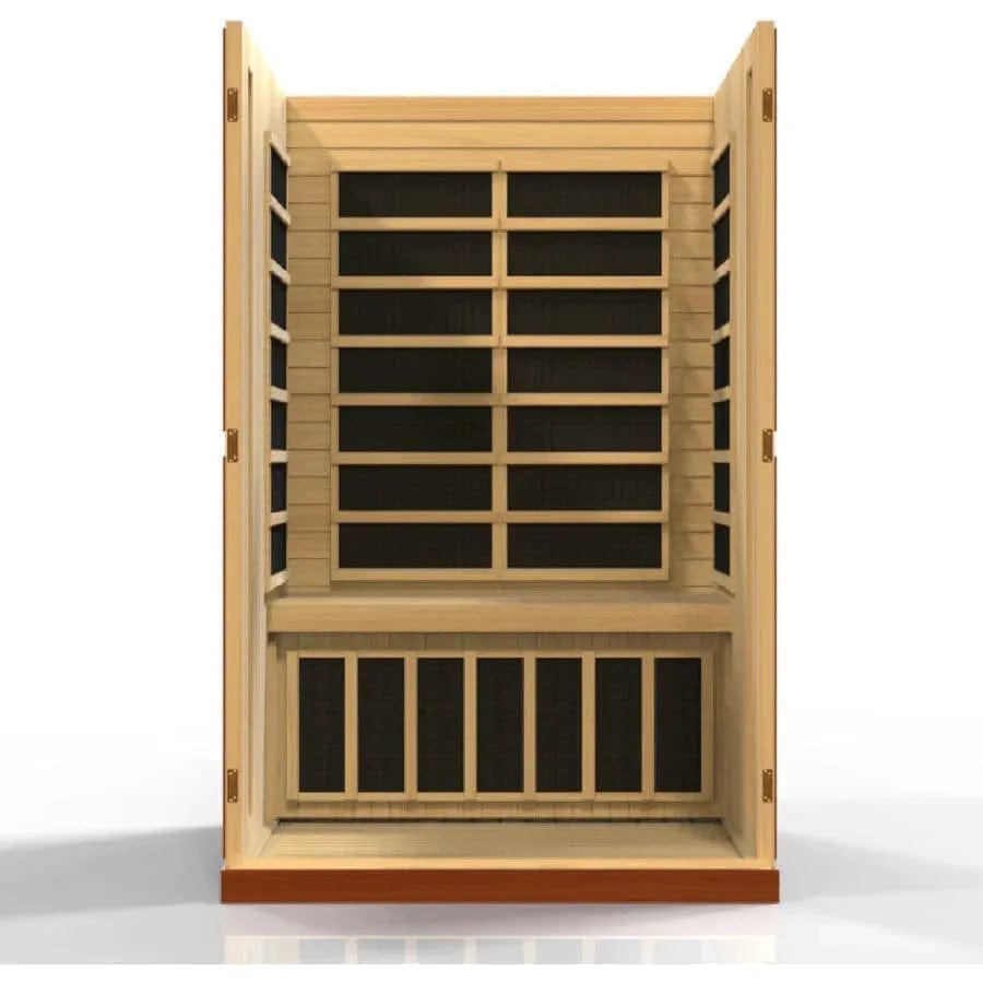 Dynamic Saunas Dynamic Vittoria 2-person Low EMF FAR Infrared Sauna in Canadian Hemlock | DYN-6220-01