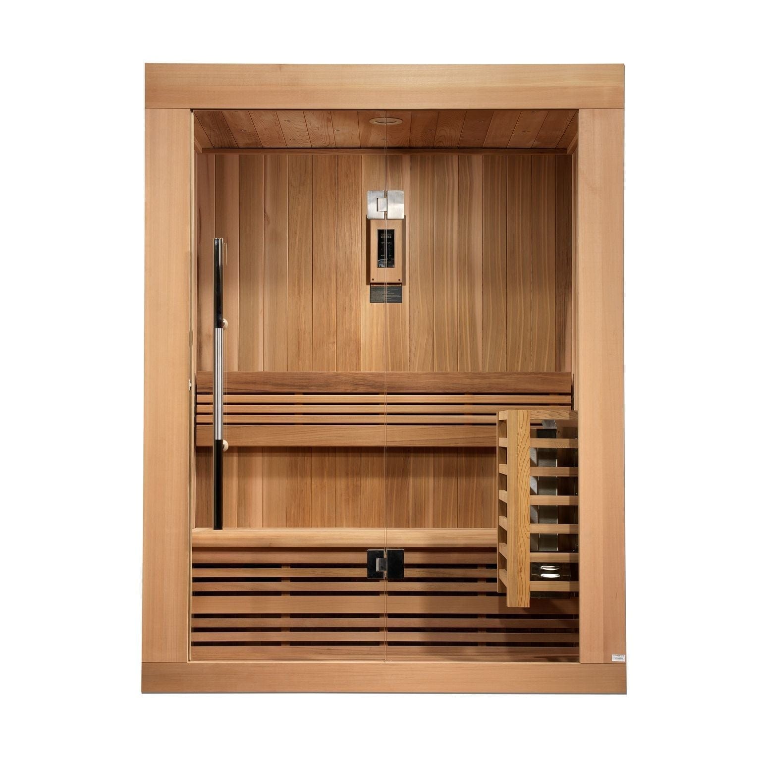 Dynamic Saunas Golden Designs Sundsvall Edition 2 Person Traditional Steam Sauna in Canadian Red Cedar | GDI-7289-01