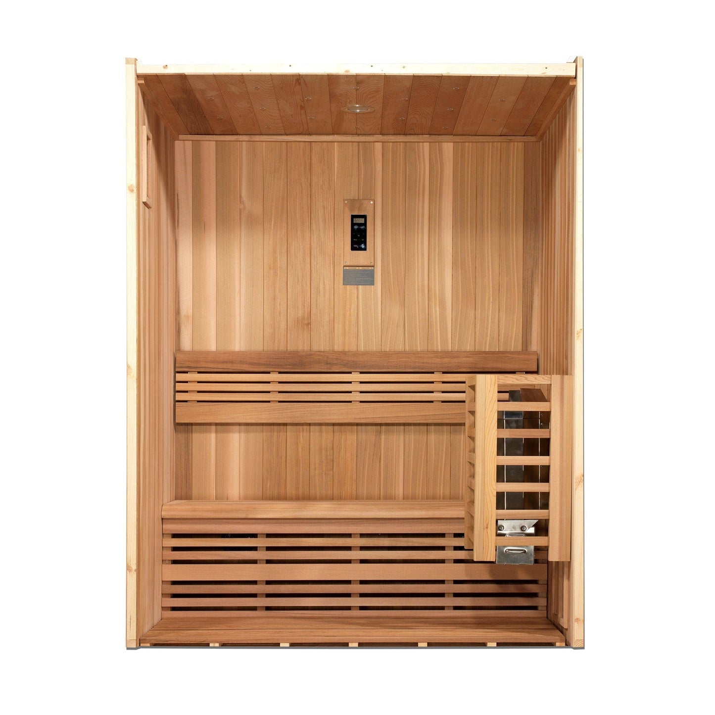 Dynamic Saunas Golden Designs Sundsvall Edition 2 Person Traditional Steam Sauna in Canadian Red Cedar | GDI-7289-01