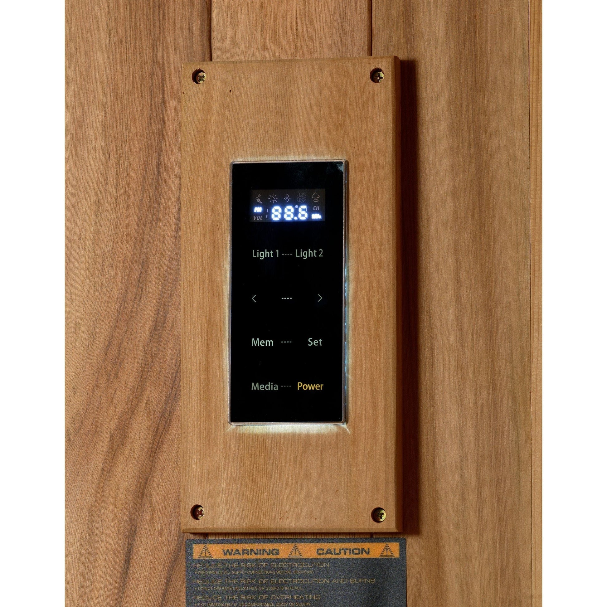 Dynamic Saunas Golden Designs Sundsvall Edition 2 Person Traditional Steam Sauna in Canadian Red Cedar | GDI-7289-01