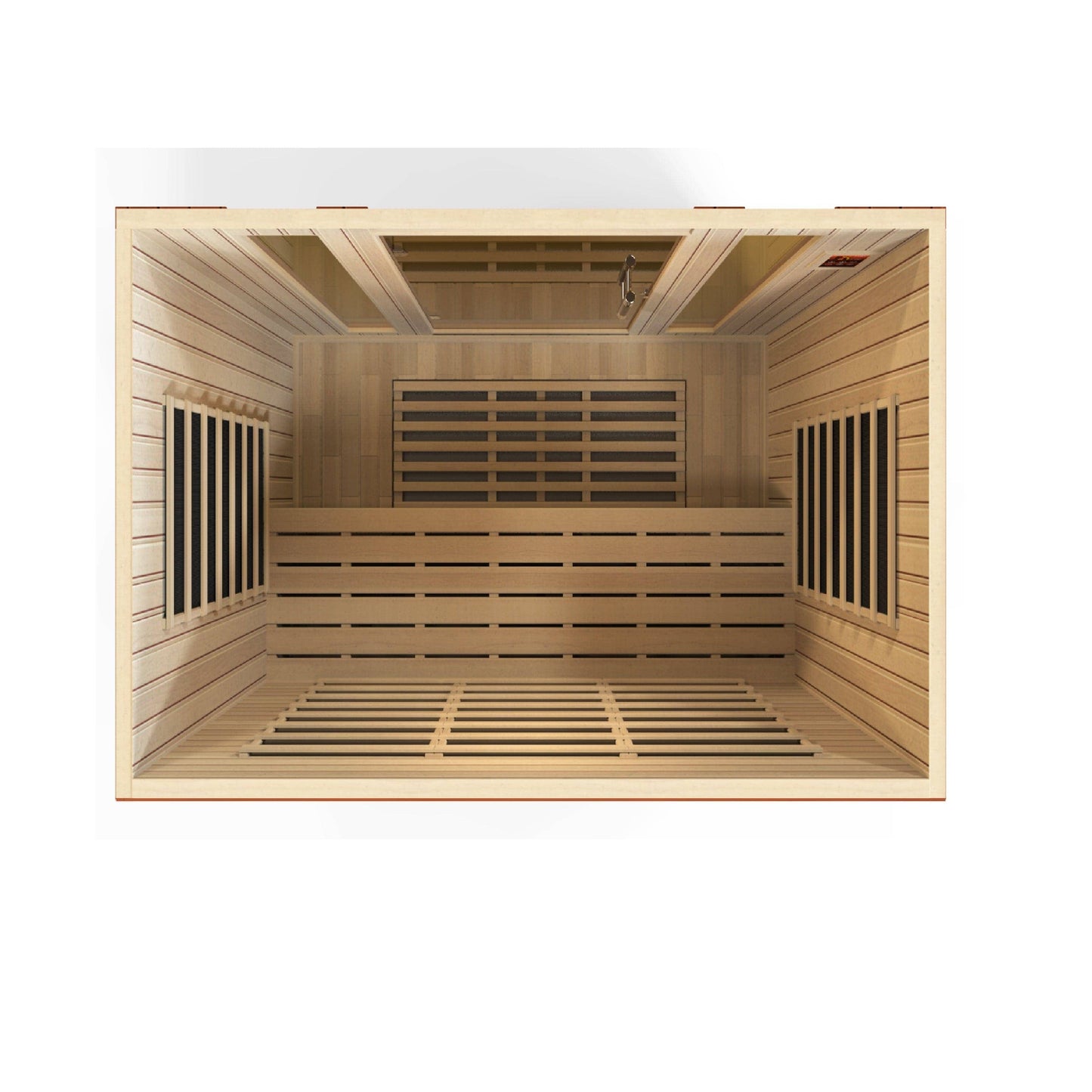 Golden Design Dynamic Bergamo 4-person Indoor Bluetooth Compatible Low EMF FAR Infrared Sauna in Canadian Hemlock DYN-6440-01