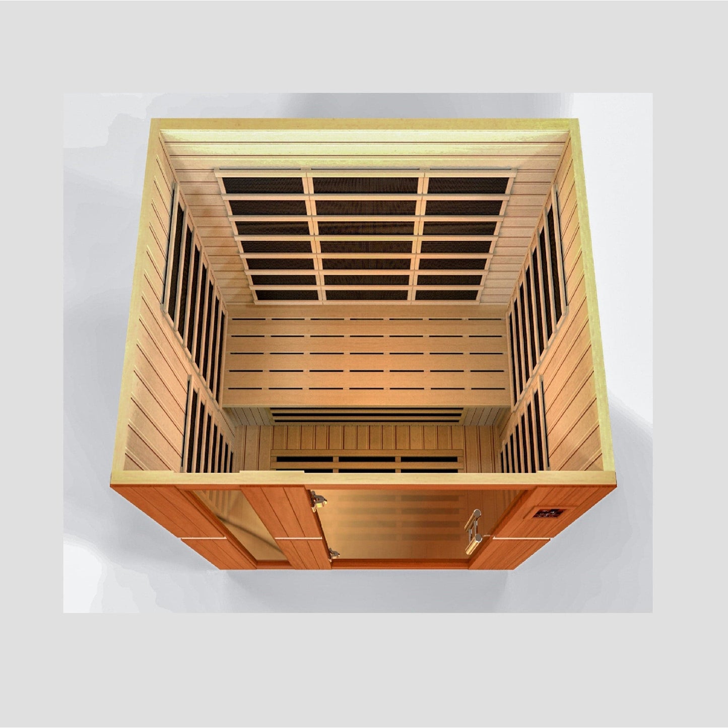 Golden Design Dynamic Lugano 3-person Indoor Bluetooth Compatible Low EMF FAR Infrared Sauna in Canadian Hemlock DYN-6336-02