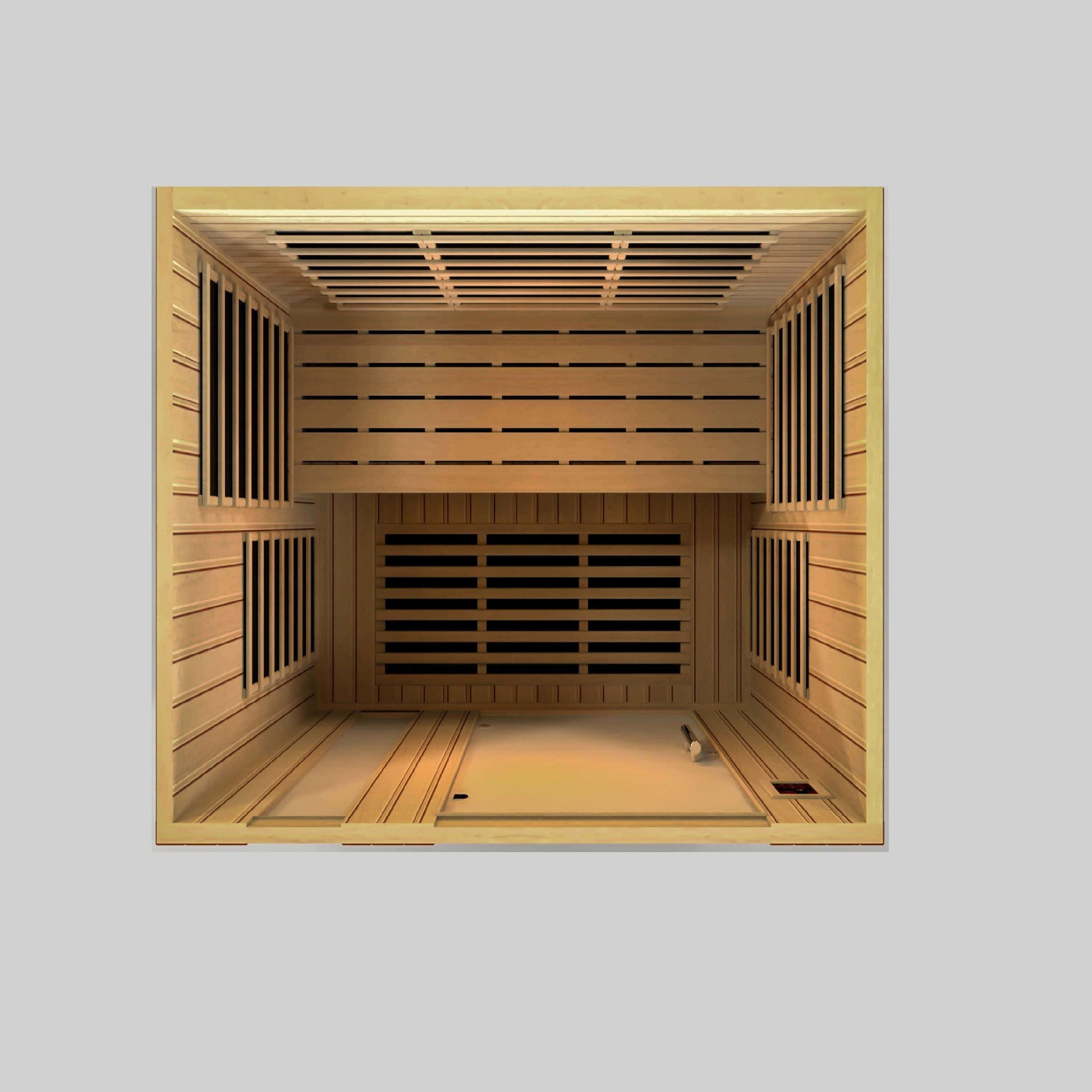 Golden Design Dynamic Lugano 3-person Indoor Bluetooth Compatible Low EMF FAR Infrared Sauna in Canadian Hemlock DYN-6336-02
