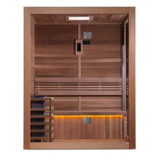 Golden Design Golden Designs Hanko Edition 2 Person Indoor Traditional Steam Sauna in Canadian Red Cedar | GDI-7202-01