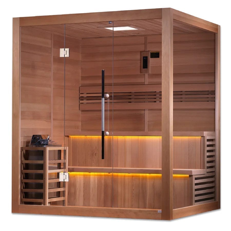 Golden Design Golden Designs Kuusamo Edition 6 Person Traditional Steam Sauna in Canadian Red Cedar | GDI-7206-01