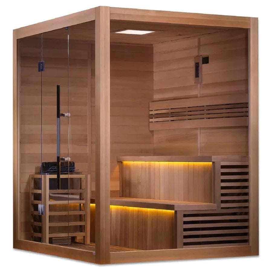Golden Design Golden Designs Kuusamo Edition 6 Person Traditional Steam Sauna in Canadian Red Cedar | GDI-7206-01