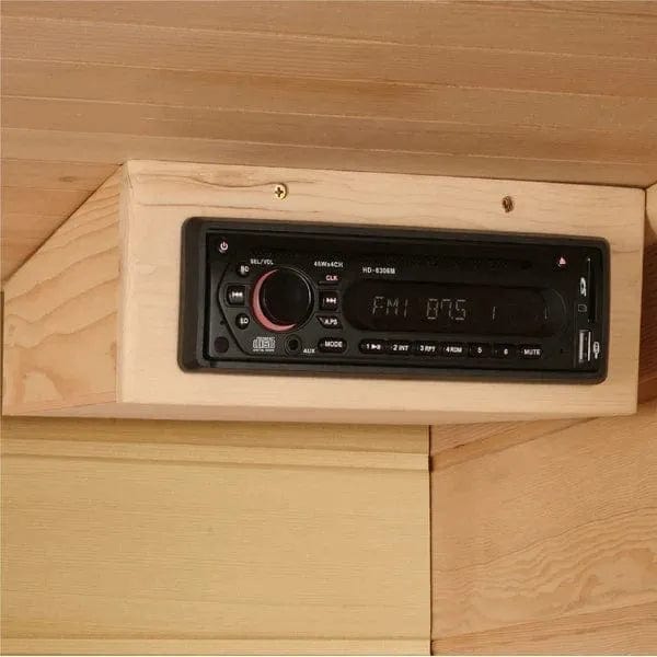 Golden Design Maxxus Infrared 2 Person Indoor Bluetooth Compatible Low EMF FAR Infrared Sauna in Canadian Hemlock MX-K206-01