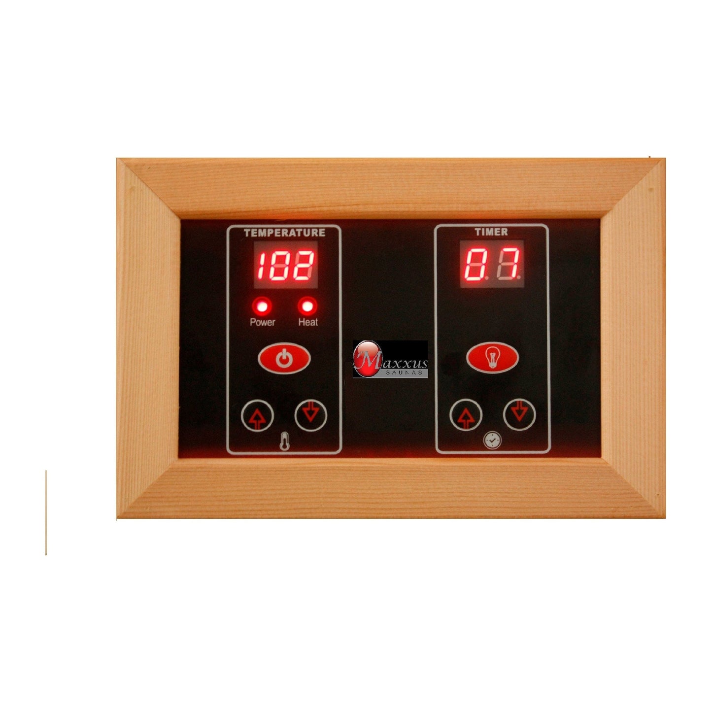Golden Design Maxxus Infrared 2 Person Indoor Bluetooth Compatible Low EMF FAR Infrared Sauna in Canadian Hemlock MX-K206-01