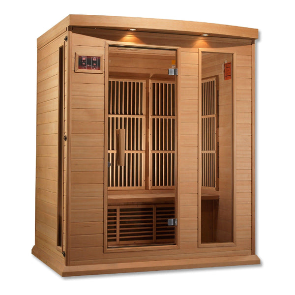 Golden Design Maxxus Infrared - 3 Person Indoor Bluetooth Compatible Low EMF FAR Infrared Sauna in Canadian Hemlock MX-K306-01