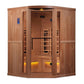 Golden Design Golden Designs 3-Person Corner Full Spectrum PureTech™ Near Zero EMF FAR Infrared Sauna with Himalayan Salt Bar in Canadian Hemlock | GDI-8035-02