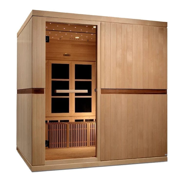 Golden Design Golden Designs Catalonia 8-person PureTech™ Near Zero EMF FAR Infrared Sauna in Canadian Hemlock | GDI-6880-01