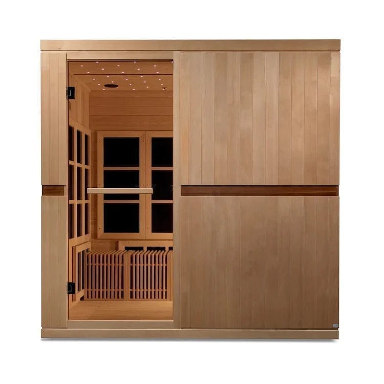 Golden Design Golden Designs Catalonia 8-person PureTech™ Near Zero EMF FAR Infrared Sauna in Canadian Hemlock | GDI-6880-01