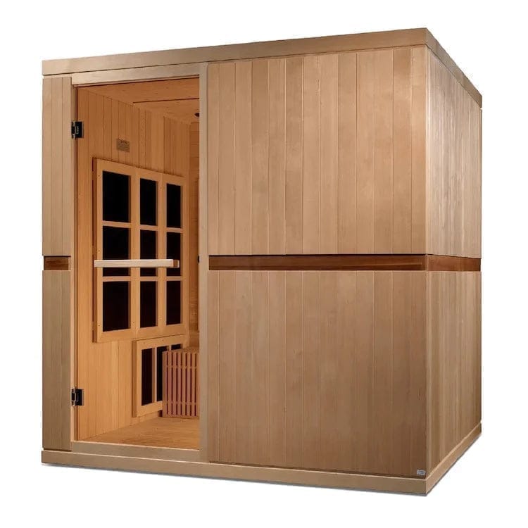 Golden Design Golden Designs Catalonia 8-person PureTech™ Near Zero EMF FAR Infrared Sauna in Canadian Hemlock | GDI-6880-01