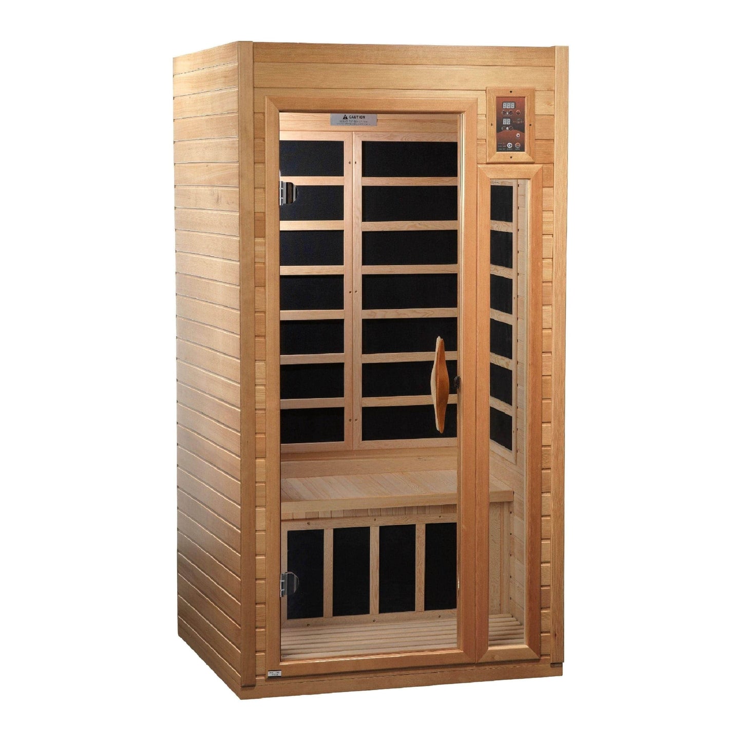 Golden Design Golden Designs Geneva Elite 1-2-person PureTech™ Near Zero EMF FAR Infrared Sauna in Canadian Hemlock | GDI-6106-01 Elite