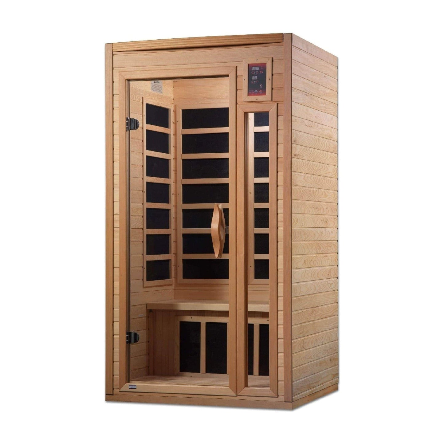 Golden Design Golden Designs Geneva Elite 1-2-person PureTech™ Near Zero EMF FAR Infrared Sauna in Canadian Hemlock | GDI-6106-01 Elite