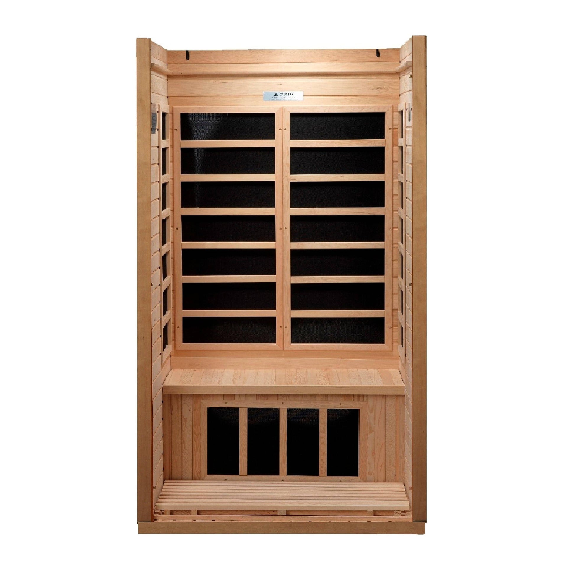 Golden Design Golden Designs Geneva Elite 1-2-person PureTech™ Near Zero EMF FAR Infrared Sauna in Canadian Hemlock | GDI-6106-01 Elite