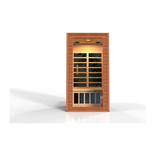 Golden Design Dynamic Infrared Avila Personal Indoor Bluetooth Compatible FAR Infrared Sauna in Canadian Hemlock | DYN-6103-01 DYN-6103-01