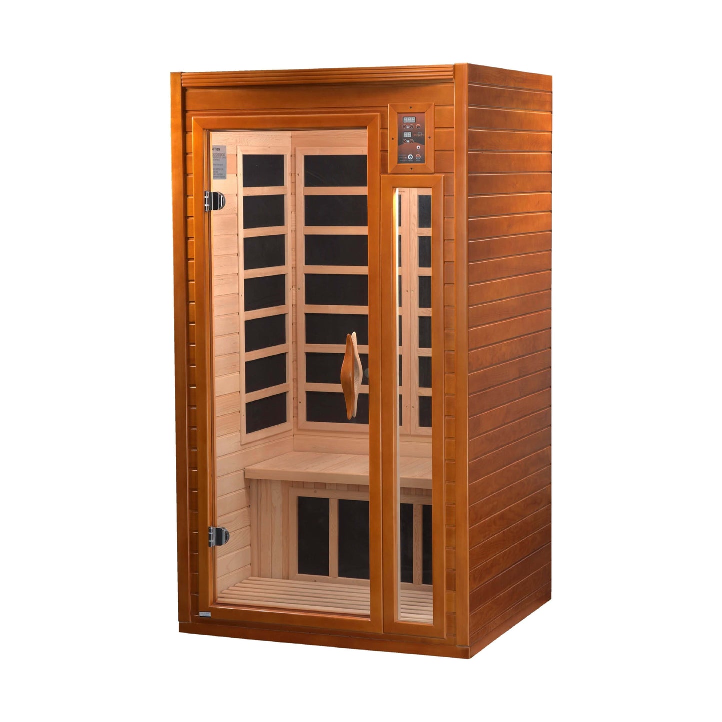 Golden Design Dynamic Infrared Barcelona 2 Person Indoor Bluetooth Compatible FAR Infrared Sauna in Canadian Hemlock | DYN-6106-01