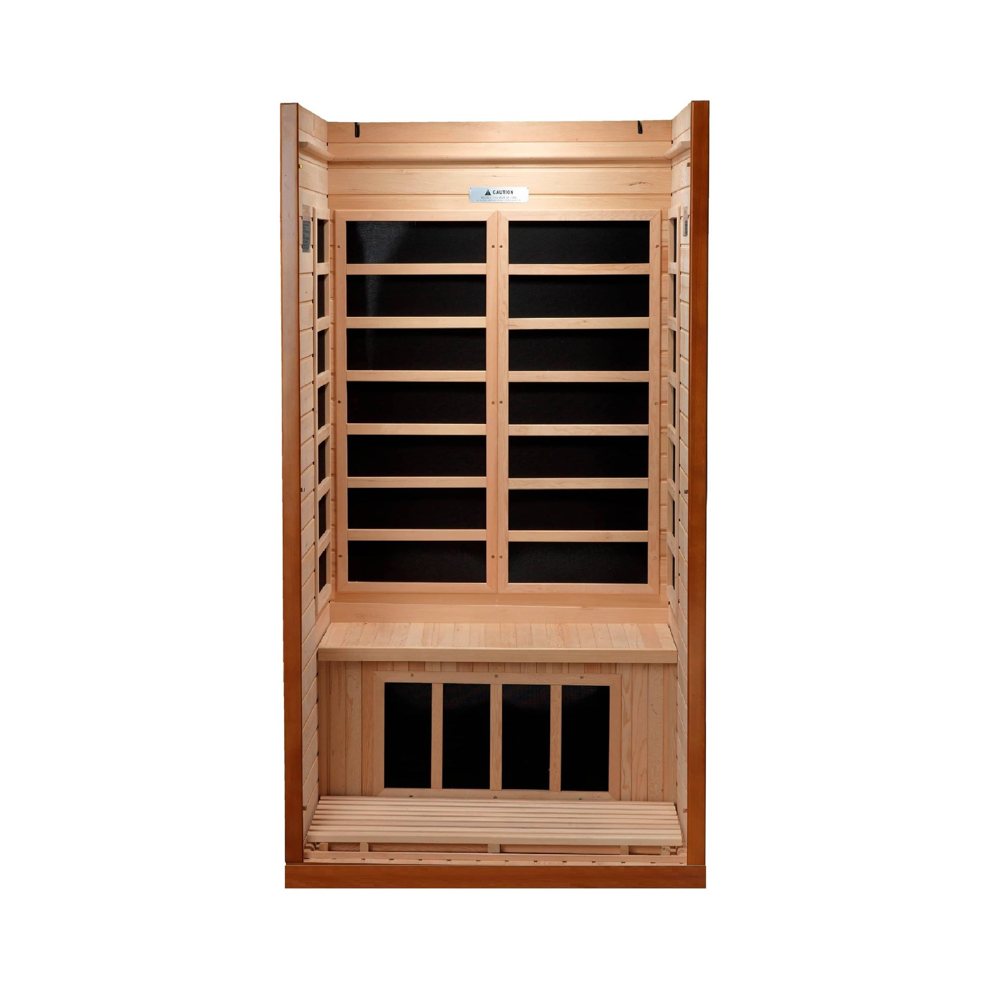 Golden Design Dynamic Infrared Barcelona 2 Person Indoor Bluetooth Compatible FAR Infrared Sauna in Canadian Hemlock | DYN-6106-01