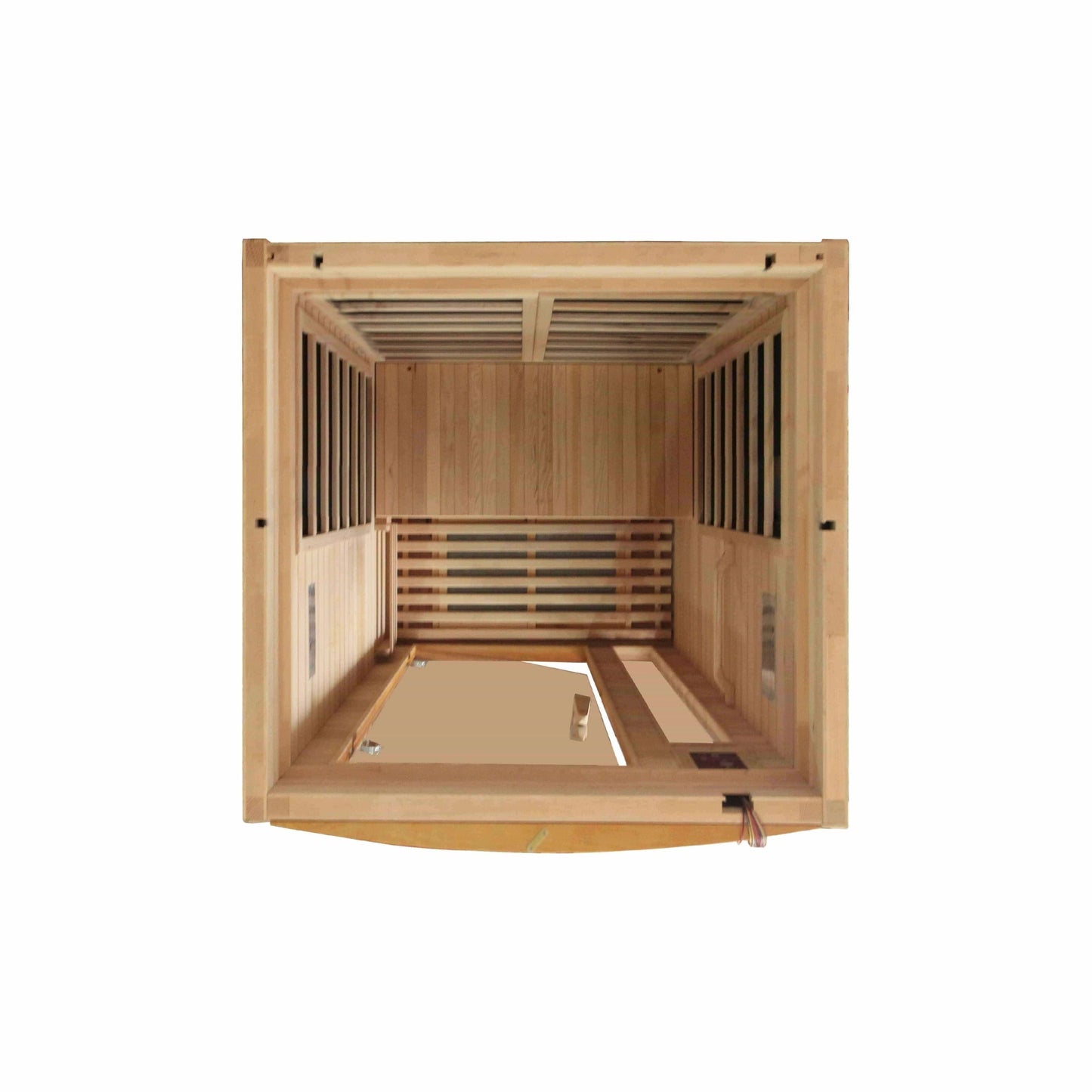 Golden Design Dynamic Infrared Barcelona 2 Person Indoor Bluetooth Compatible FAR Infrared Sauna in Canadian Hemlock | DYN-6106-01