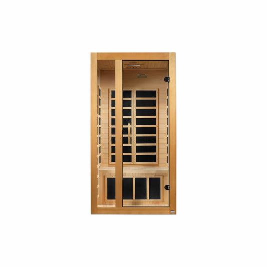 Golden Design Dynamic Infrared Gracia Personal Indoor Bluetooth Compatible FAR Infrared Sauna in Canadian Hemlock DYN-6119-01