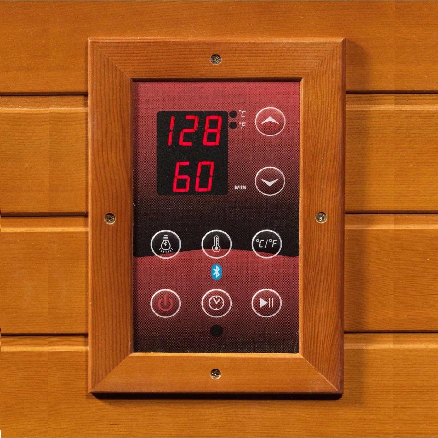 Golden Design Dynamic Infrared Versailles Two Person Indoor Bluetooth Compatible FAR Infrared Sauna in Canadian Hemlock DYN-6202-03