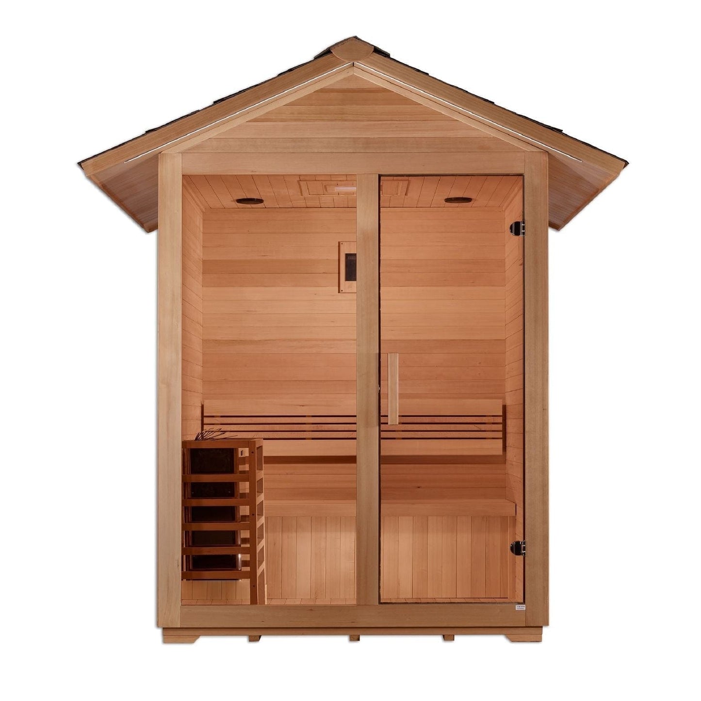 Golden Design Golden Designs Arlberg 3 Person Traditional Steam Sauna in Canadian Hemlock | GDI-8103-01