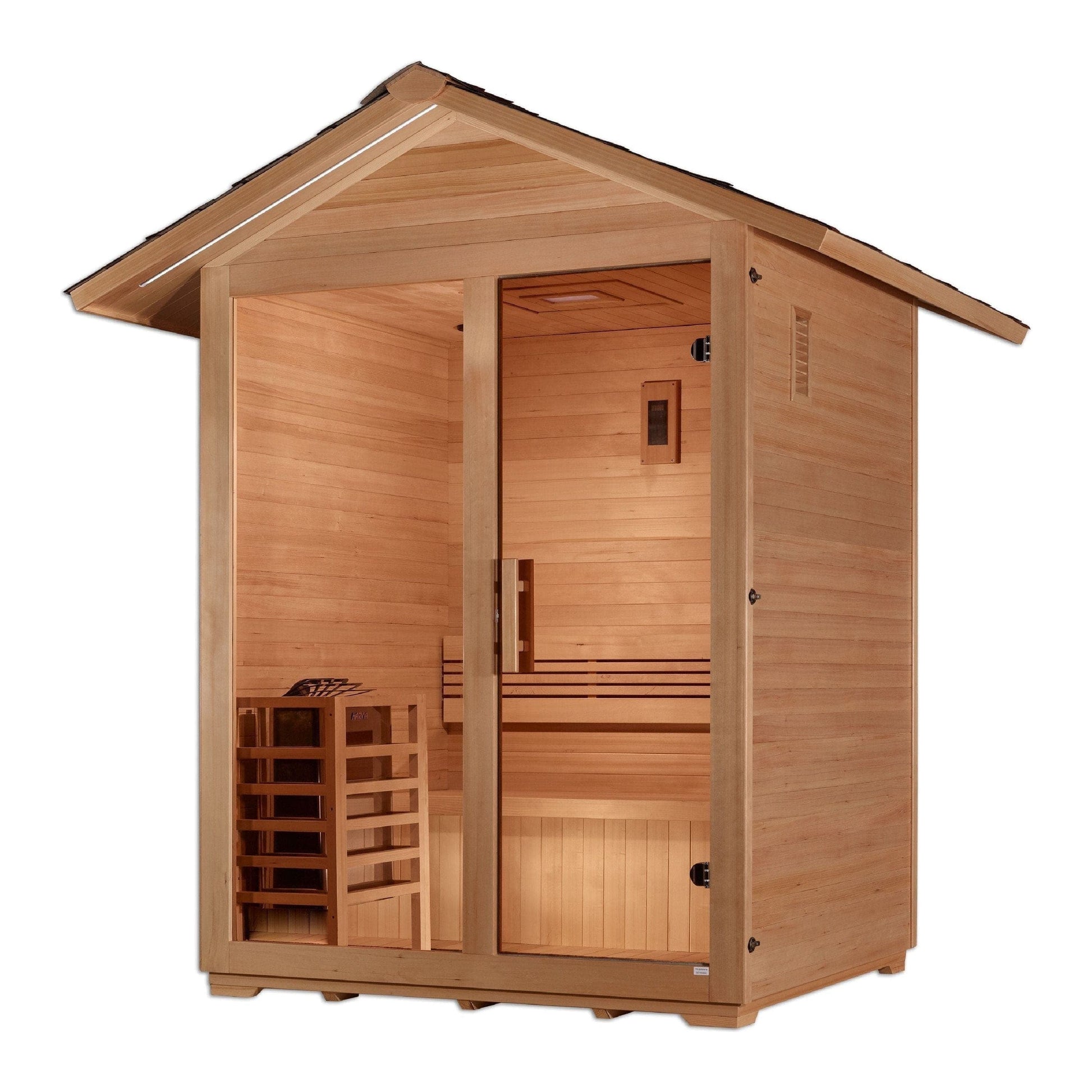 Golden Design Golden Designs Arlberg 3 Person Traditional Steam Sauna in Canadian Hemlock | GDI-8103-01