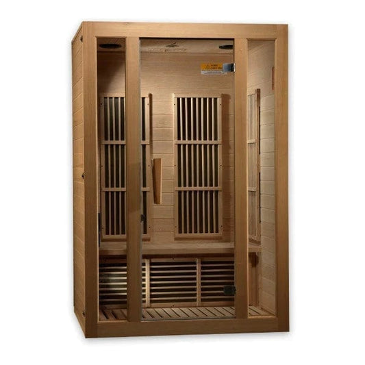 Golden Design Maxxus Infrared Seattle 2 Person Low EMF Indoor FAR Infrared Sauna in Canadian Hemlock MX-J206-01