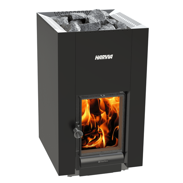 Harvia GreenFlame Series, 15.7kW, Wood Sauna Stove | WKLI22GM