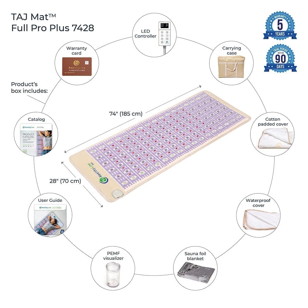 HealthyLine TAJ Mat Full Pro Plus 7428 with Photon LED and PEMF TAJ-7428Pro-PhP