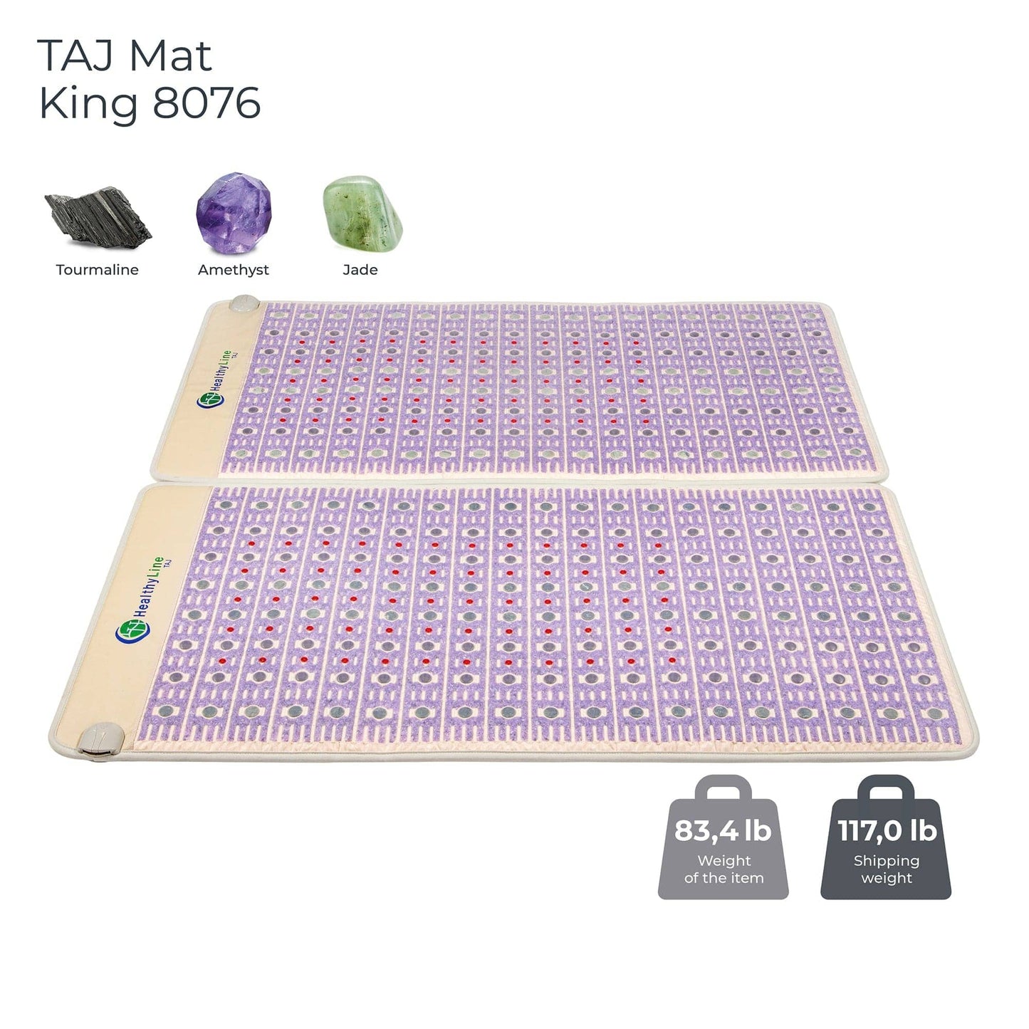 HealthyLine TAJ-Mat™ King 8076 Firm - Photon PEMF Split Inframat Pro® TAJ-K-PhP-Split