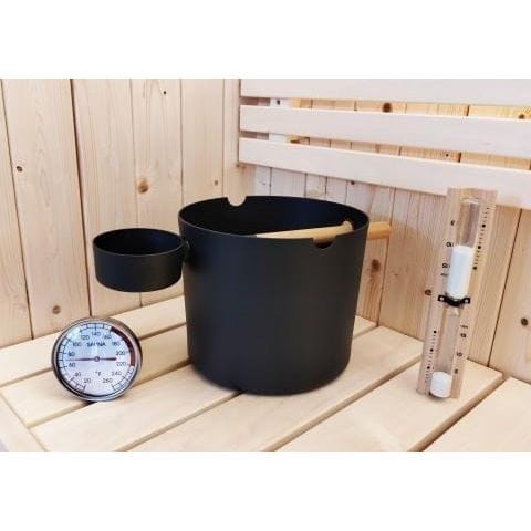 Kolo SaunaLife - Timer, Thermometer w/Premium Bucket & Ladle - Sauna Accessory Package