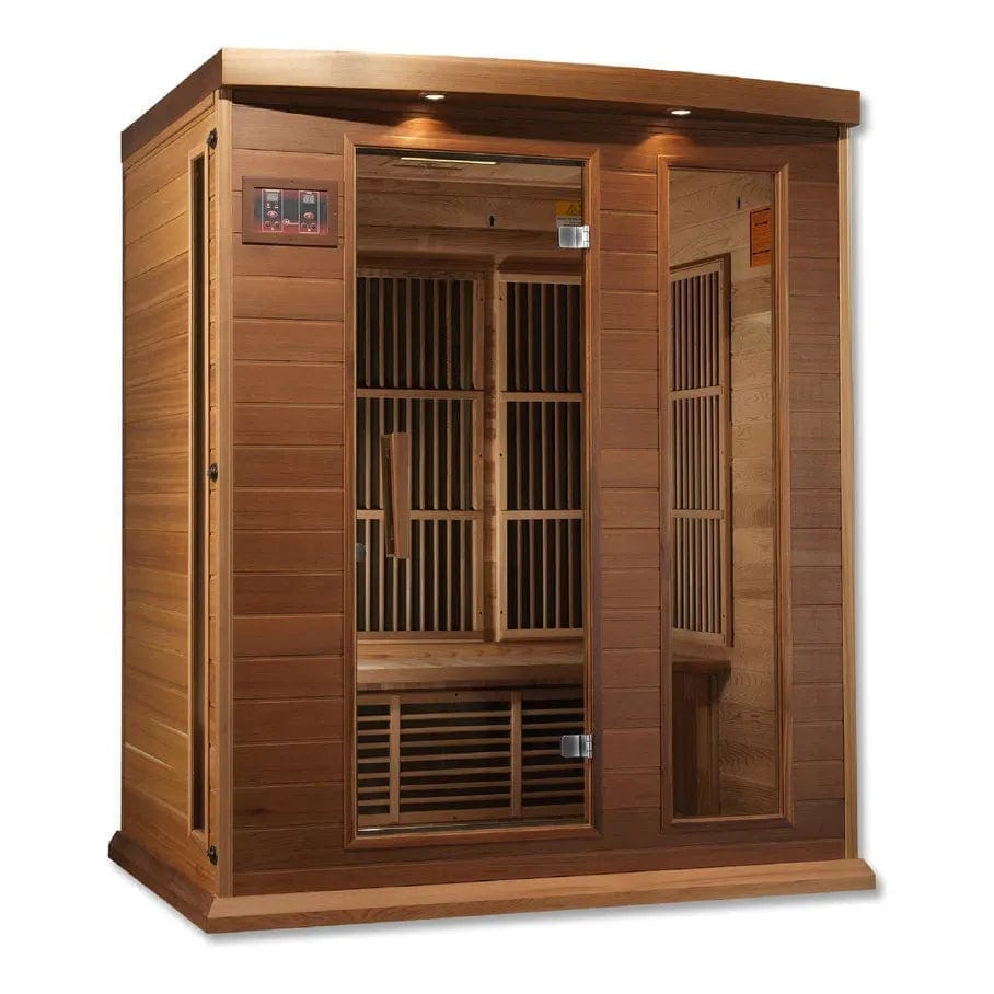 Maxxus Maxxus 3-Person Near Zero EMF (Under 2MG) FAR Infrared Sauna in Canadian Red Cedar MX-K306-01-ZF CED MX-K306-01-ZF CED