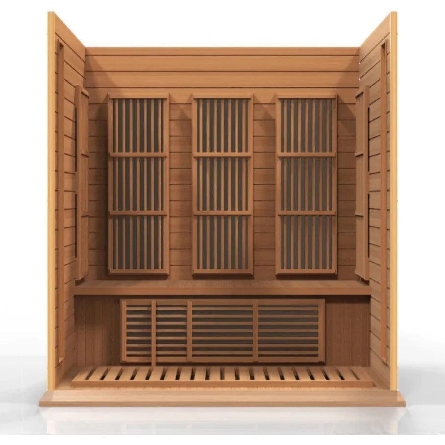 Maxxus Maxxus 3-Person Near Zero EMF (Under 2MG) FAR Infrared Sauna in Canadian Red Cedar MX-K306-01-ZF CED MX-K306-01-ZF CED