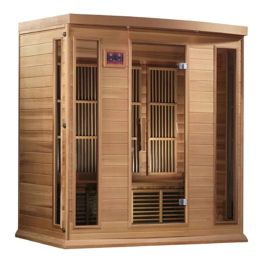 Maxxus Maxxus 4-Person Corner Near Zero EMF (Under 2MG) FAR Infrared Sauna in Canadian Hemlock MX-K406-01-ZF MX-K406-01-ZF