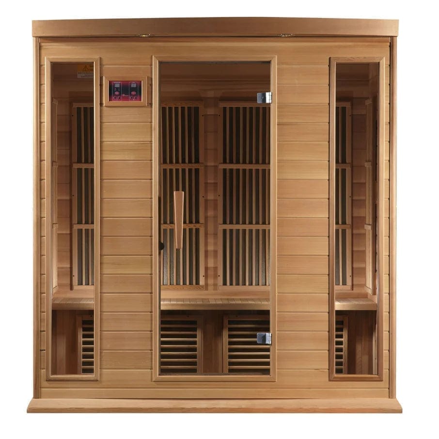 Maxxus Maxxus 4-Person Corner Near Zero EMF (Under 2MG) FAR Infrared Sauna in Canadian Hemlock MX-K406-01-ZF MX-K406-01-ZF