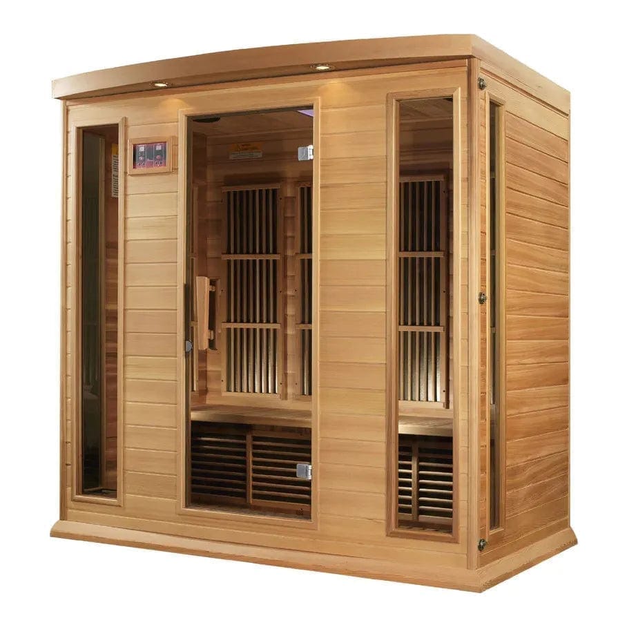 Maxxus Maxxus 4-Person Corner Near Zero EMF (Under 2MG) FAR Infrared Sauna in Canadian Hemlock MX-K406-01-ZF MX-K406-01-ZF