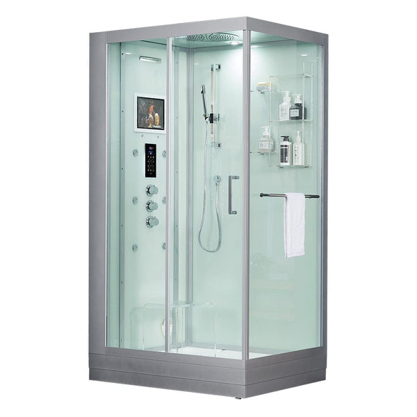 maya bath Platinum Lucca Steam Shower - White