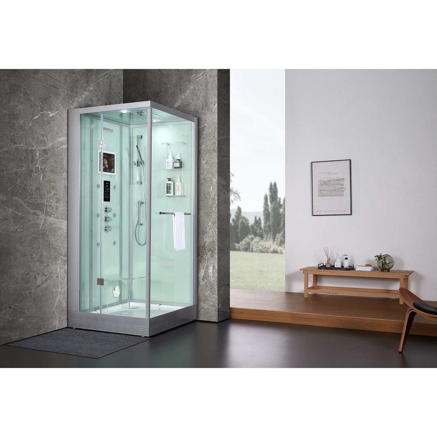 maya bath Platinum Arezzo Steam Shower - White