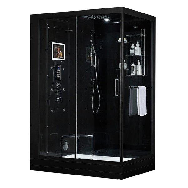 maya bath Platinum Anzio Steam Shower - Black