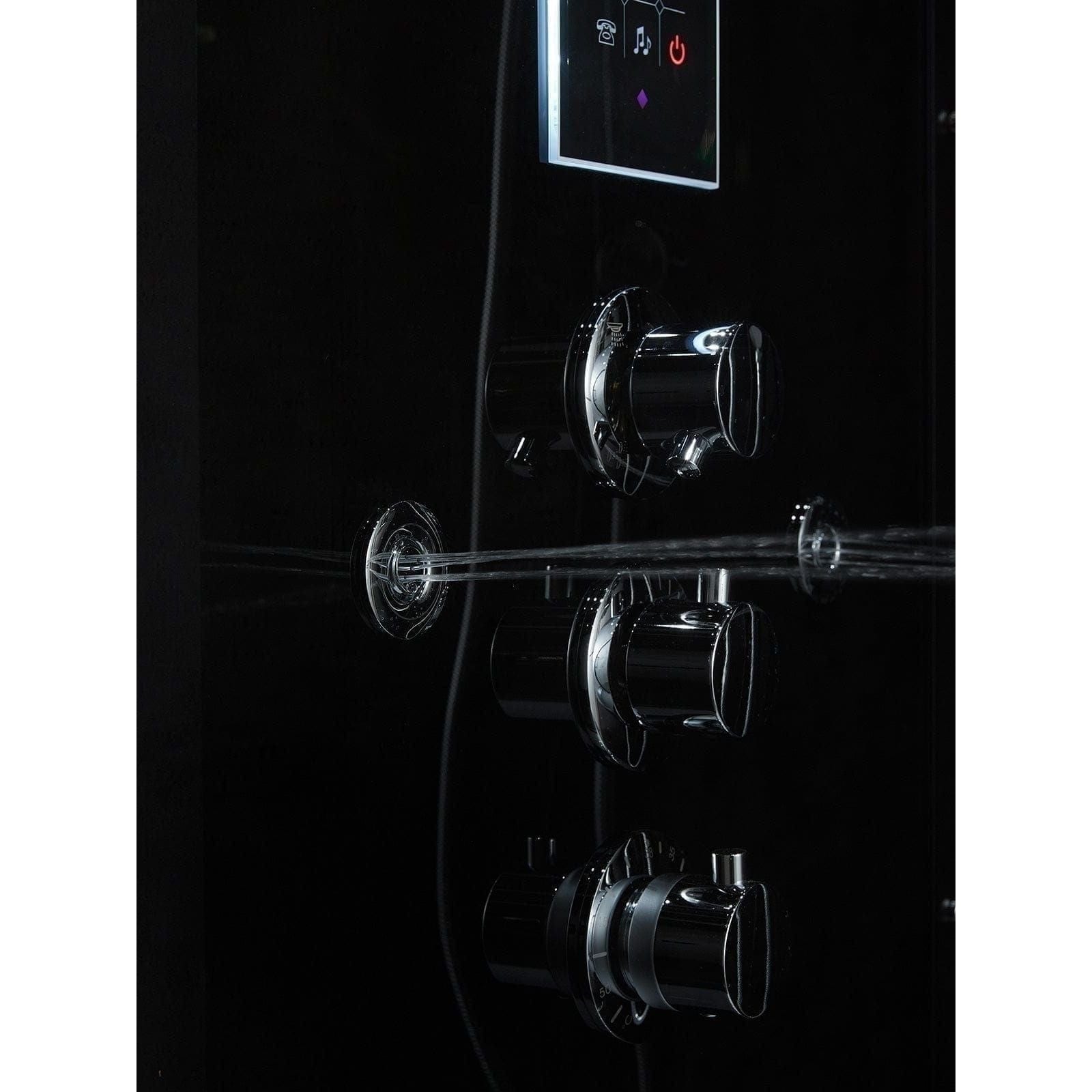 maya bath Platinum Lucca Steam Shower - Black